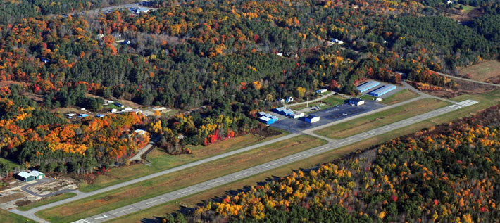 Fall foliage around airport